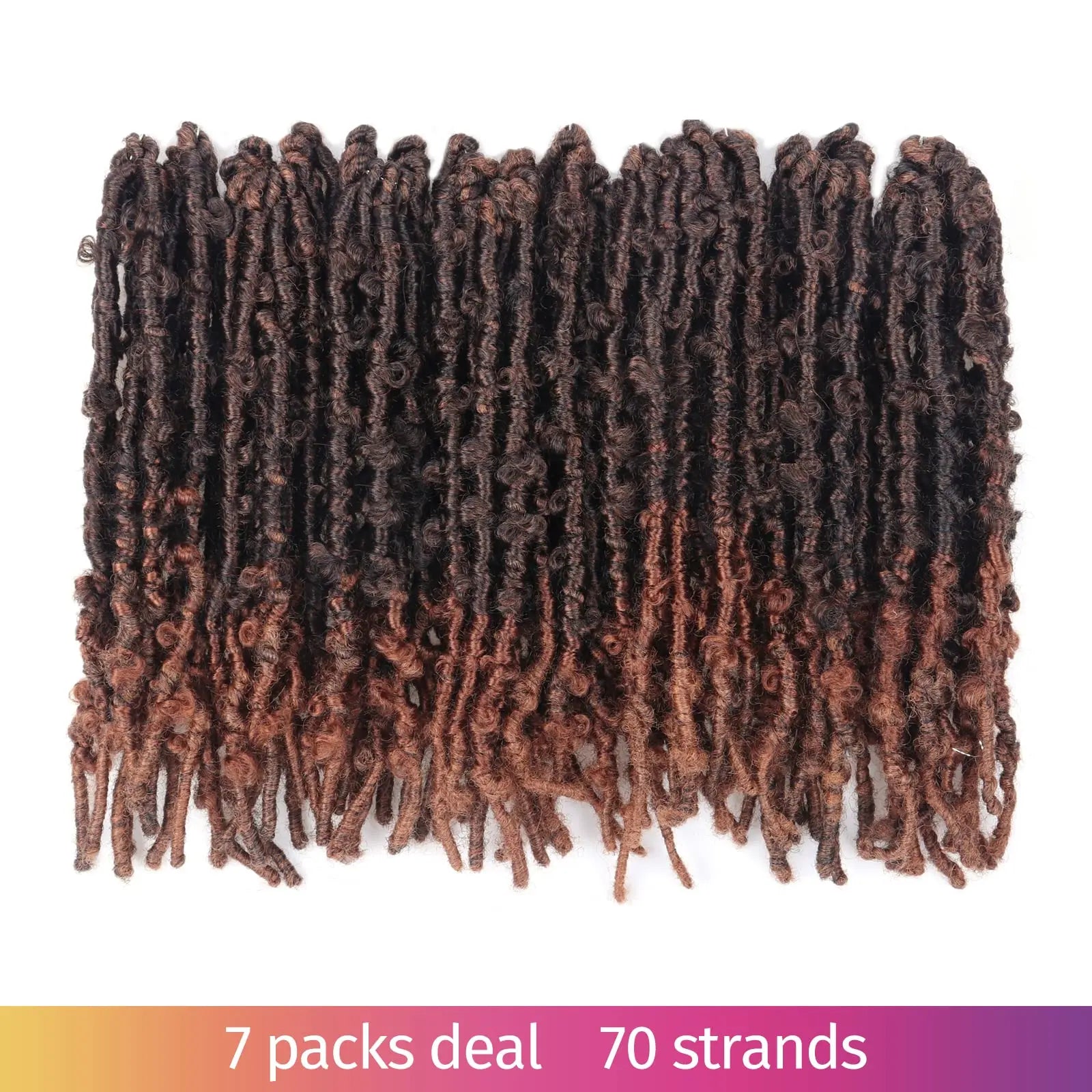 Toyotress Distressed Butterfly Locs Pre-twisted Distressed Synthetic Crochet Hair